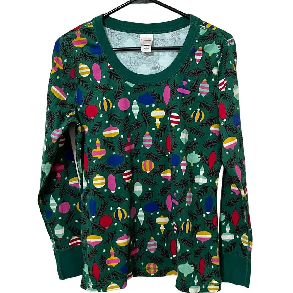 Hanna Andersson Sleep Shirt Sz Large Youth Christmas Pajama Organic Cotton